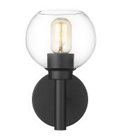 One Light Wall Sconce by Z-Lite - Sutton Collection, Matte Black Finish - 7502-1S-MB