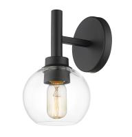 One Light Wall Sconce by Z-Lite - Sutton Collection, Matte Black Finish - 7502-1S-MB