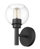 One Light Wall Sconce by Z-Lite - Sutton Collection, Matte Black Finish - 7502-1S-MB