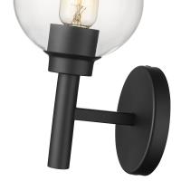 One Light Wall Sconce by Z-Lite - Sutton Collection, Matte Black Finish - 7502-1S-MB