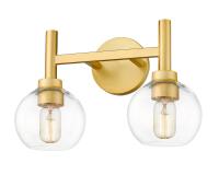 Two Light Vanity by Z-Lite - Sutton Collection, Brushed Gold Finish - 7502-2V-BG