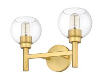 Two Light Vanity by Z-Lite - Sutton Collection, Brushed Gold Finish - 7502-2V-BG