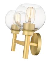 Two Light Vanity by Z-Lite - Sutton Collection, Brushed Gold Finish - 7502-2V-BG