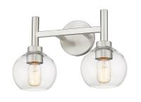 Two Light Vanity by Z-Lite - Sutton Collection, Brushed Nickel Finish - 7502-2V-BN
