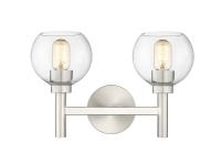 Two Light Vanity by Z-Lite - Sutton Collection, Brushed Nickel Finish - 7502-2V-BN