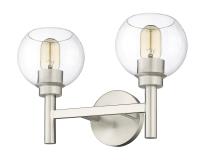 Two Light Vanity by Z-Lite - Sutton Collection, Brushed Nickel Finish - 7502-2V-BN