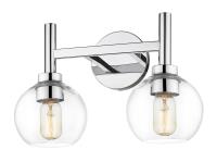 Two Light Vanity by Z-Lite - Sutton Collection, Chrome Finish - 7502-2V-CH