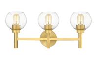 Three Light Vanity by Z-Lite - Sutton Collection, Brushed Gold Finish - 7502-3V-BG