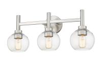 Three Light Vanity by Z-Lite - Sutton Collection, Brushed Nickel Finish - 7502-3V-BN