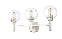 Three Light Vanity by Z-Lite - Sutton Collection, Brushed Nickel Finish - 7502-3V-BN