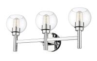 Three Light Vanity by Z-Lite - Sutton Collection, Chrome Finish - 7502-3V-CH