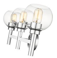 Three Light Vanity by Z-Lite - Sutton Collection, Chrome Finish - 7502-3V-CH