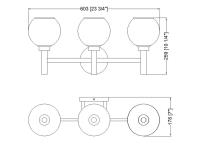 Three Light Vanity by Z-Lite - Sutton Collection, Chrome Finish - 7502-3V-CH