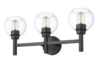 Three Light Vanity by Z-Lite - Sutton Collection, Matte Black Finish - 7502-3V-MB