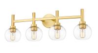 Four Light Vanity by Z-Lite - Sutton Collection, Brushed Gold Finish - 7502-4V-BG