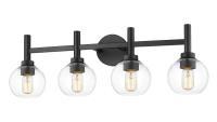 Four Light Vanity by Z-Lite - Sutton Collection, Matte Black Finish - 7502-4V-MB