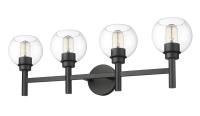Four Light Vanity by Z-Lite - Sutton Collection, Matte Black Finish - 7502-4V-MB