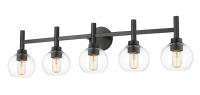 Five Light Vanity by Z-Lite - Sutton Collection, Matte Black Finish - 7502-5V-MB