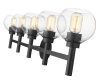 Five Light Vanity by Z-Lite - Sutton Collection, Matte Black Finish - 7502-5V-MB