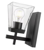 One Light Wall Sconce by Z-Lite - Lauren Collection, Matte Black Finish - 819-1S-MB