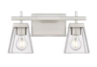 Two Light Vanity by Z-Lite - Lauren Collection, Brushed Nickel Finish - 819-2V-BN