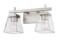 Two Light Vanity by Z-Lite - Lauren Collection, Brushed Nickel Finish - 819-2V-BN