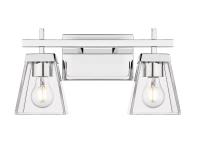 Two Light Vanity by Z-Lite - Lauren Collection, Chrome Finish - 819-2V-CH