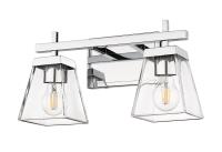 Two Light Vanity by Z-Lite - Lauren Collection, Chrome Finish - 819-2V-CH