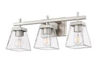 Three Light Vanity by Z-Lite - Lauren Collection, Brushed Nickel Finish - 819-3V-BN