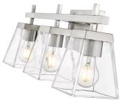 Three Light Vanity by Z-Lite - Lauren Collection, Brushed Nickel Finish - 819-3V-BN