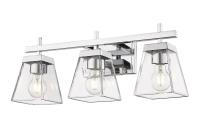 Three Light Vanity by Z-Lite - Lauren Collection, Chrome Finish - 819-3V-CH