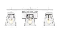 Three Light Vanity by Z-Lite - Lauren Collection, Chrome Finish - 819-3V-CH