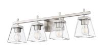 Four Light Vanity by Z-Lite - Lauren Collection, Brushed Nickel Finish - 819-4V-BN