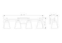 Four Light Vanity by Z-Lite - Lauren Collection, Chrome Finish - 819-4V-CH