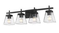 Four Light Vanity by Z-Lite - Lauren Collection, Matte Black Finish - 819-4V-MB