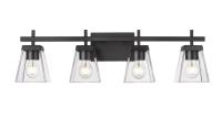 Four Light Vanity by Z-Lite - Lauren Collection, Matte Black Finish - 819-4V-MB
