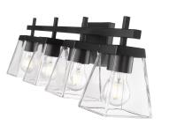 Four Light Vanity by Z-Lite - Lauren Collection, Matte Black Finish - 819-4V-MB