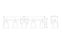 Five Light Vanity by Z-Lite - Lauren Collection, Chrome Finish - 819-5V-CH