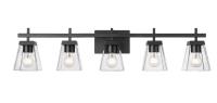 Five Light Vanity by Z-Lite - Lauren Collection, Matte Black Finish - 819-5V-MB