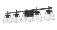 Five Light Vanity by Z-Lite - Lauren Collection, Matte Black Finish - 819-5V-MB
