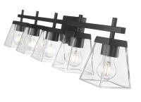 Five Light Vanity by Z-Lite - Lauren Collection, Matte Black Finish - 819-5V-MB