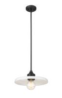 One Light Pendant by Z-Lite - Paloma Collection, Matte Black Finish - 820P14-MB