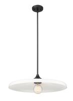 One Light Pendant by Z-Lite - Paloma Collection, Matte Black Finish - 820P24-MB