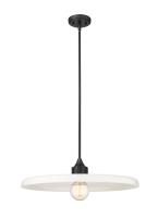 One Light Pendant by Z-Lite - Paloma Collection, Matte Black Finish - 820P24-MB