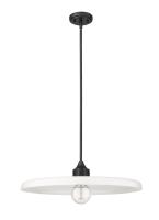 One Light Pendant by Z-Lite - Paloma Collection, Matte Black Finish - 820P24-MB