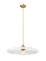 One Light Pendant by Z-Lite - Paloma Collection, Olde Brass Finish - 820P24-OBR