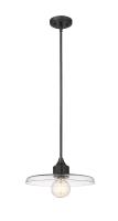 One Light Pendant by Z-Lite - Paloma Collection, Matte Black Finish - 821P14-MB