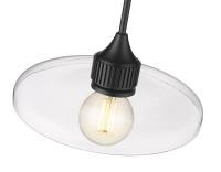 One Light Pendant by Z-Lite - Paloma Collection, Matte Black Finish - 821P14-MB