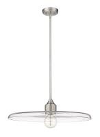 One Light Pendant by Z-Lite - Paloma Collection, Brushed Nickel Finish - 821P24-BN