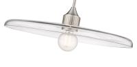 One Light Pendant by Z-Lite - Paloma Collection, Brushed Nickel Finish - 821P24-BN